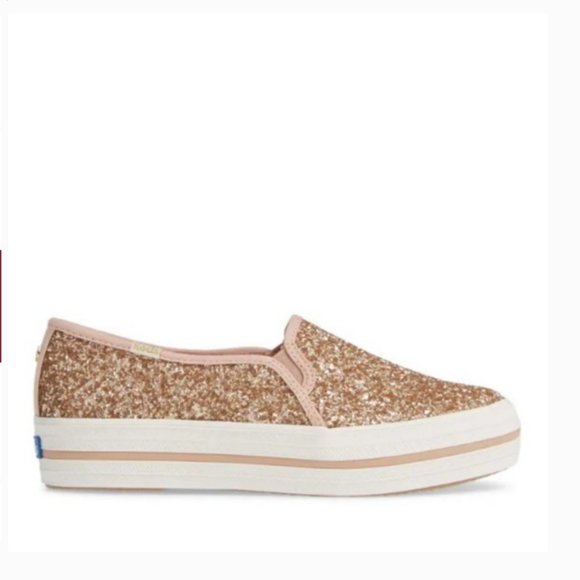 KATE SPADE keds triple decker glitter pink shoes 6 - Picture 3 of 12